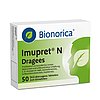Packung Bionorica Imupret N Dragees mit 50 Tabletten gegen Erkältungssymptome wie Halsschmerzen und Schluckbeschwerden