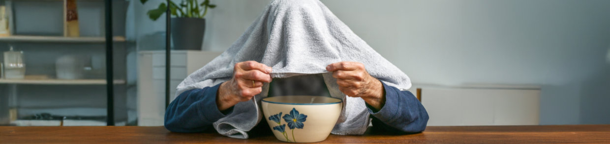 Inhalieren und Dampfbad bei Erkältung